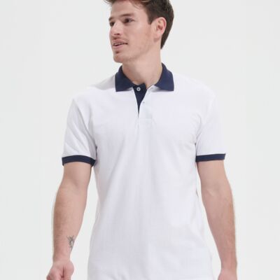 SOL'S Prince Contrast Cotton Piqué Polo Shirt Thumbnail