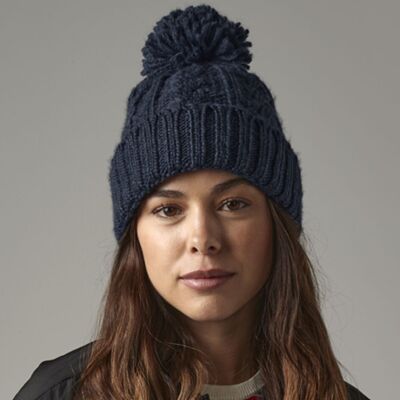 Beechfield Cable Knit Melange Beanie Thumbnail