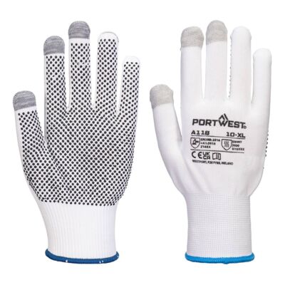 A118 Grip 13 PVC Dotted Touchscreen Glove (Pk12) Thumbnail