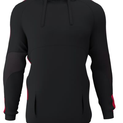 EDGE PRO TECH POLY HOODIE BLK/RED Thumbnail