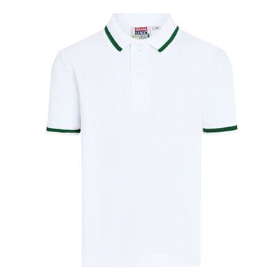 451 - Eco Stripe Trim Pique Polo (Juniors) Thumbnail