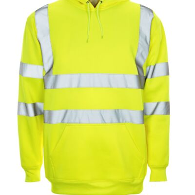 36441-7 - Hi Vis Yellow Hooded Sweatshirt Thumbnail