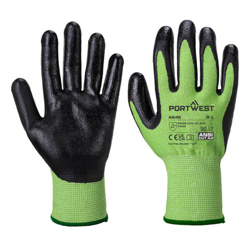 A645 - Green Cut Glove - Nitrile Foam (Pack of 12) Thumbnail