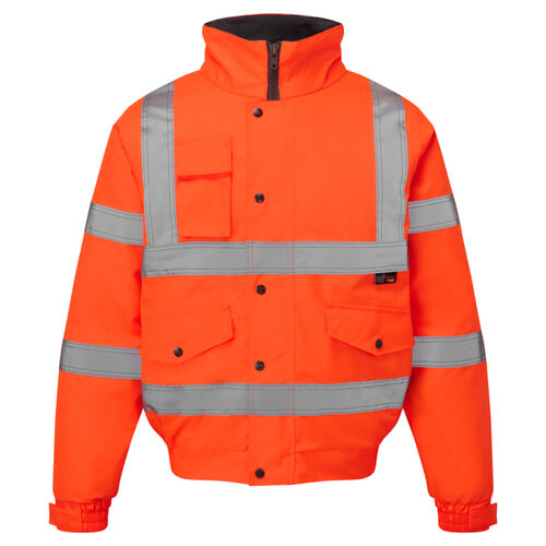 36881-7 Supertouch Hi Vis Orange Standard Storm Bomber Jacket Thumbnail