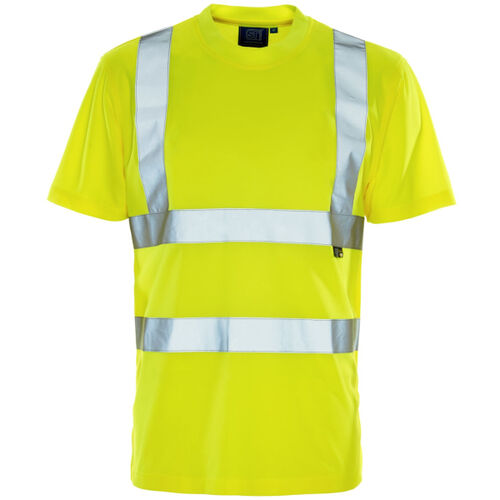 39T41-7 Supertouch Hi Vis Yellow Bird Eye T-Shirt Thumbnail